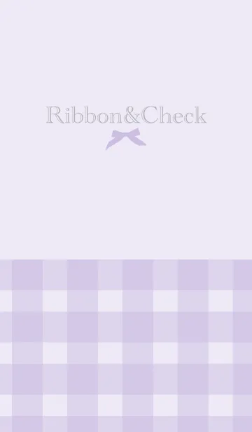 [LINE着せ替え] Ribbon＆Check -PURPLE-の画像1