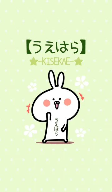 [LINE着せ替え] ☆【うえはら】のウサギ着せかえ☆Green☆の画像1