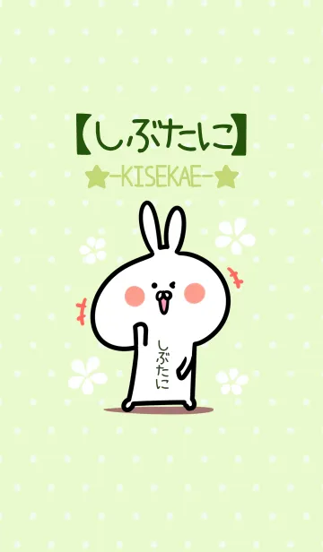 [LINE着せ替え] ☆【しぶたに】のウサギ着せかえ☆Green☆の画像1