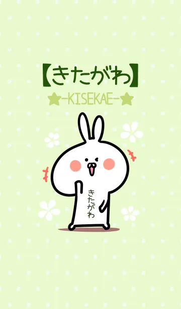 [LINE着せ替え] ☆【きたがわ】のウサギ着せかえ☆Green☆の画像1