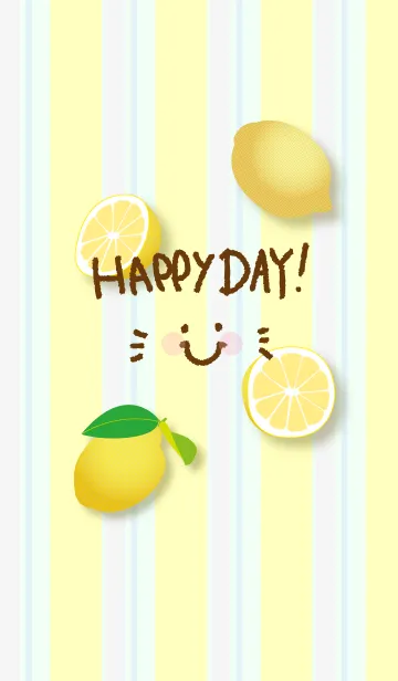 [LINE着せ替え] スマイル-レモン柄9-の画像1