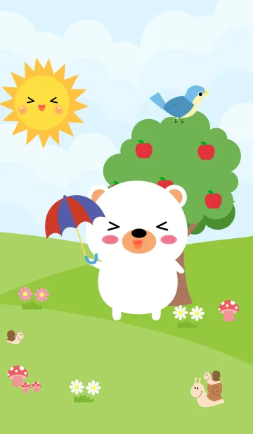 [LINE着せ替え] Love Little White Bear Theme (jp)の画像1