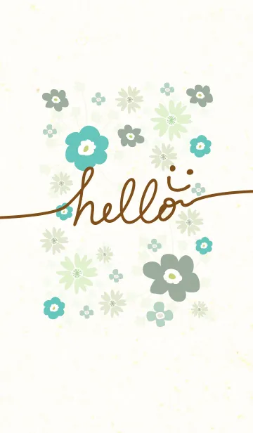 [LINE着せ替え] 北欧風お花3-スマイル5-の画像1