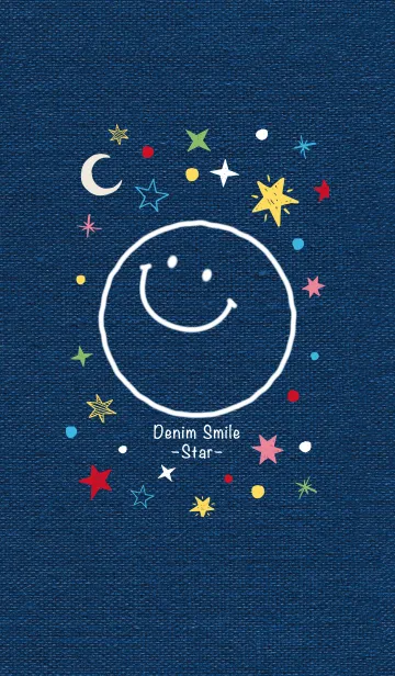 [LINE着せ替え] デニム♥スマイル -キラキラ星-の画像1