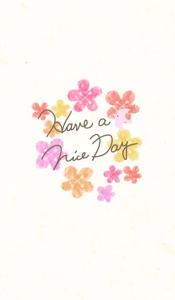 [LINE着せ替え] 大人水彩お花3-スマイル22-の画像1