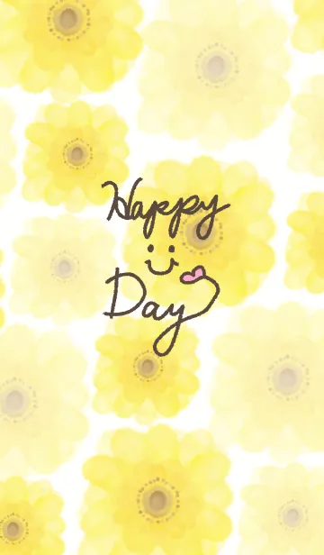 [LINE着せ替え] 黄色いお花-スマイル19-の画像1