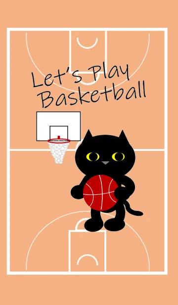 [LINE着せ替え] 猫のみーたろうとバスケットボール 1の画像1
