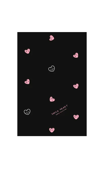 [LINE着せ替え] SMILE HEART BLACK- Simple collection -の画像1