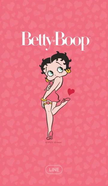 [LINE着せ替え] Betty Boop Pink heartの画像1