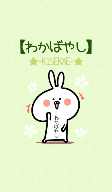 [LINE着せ替え] ☆【わかばやし】のウサギ着せかえ☆Greenの画像1