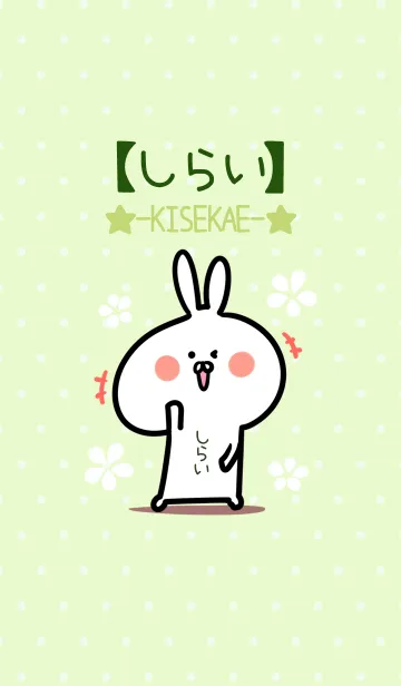 [LINE着せ替え] ☆【しらい】のウサギ着せかえ☆Green☆の画像1
