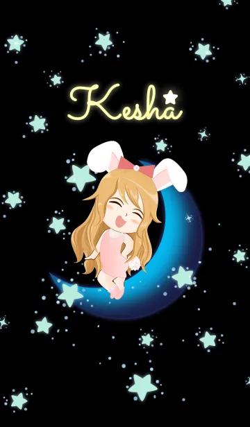 [LINE着せ替え] Kesha - Bunny girl on Blue Moonの画像1