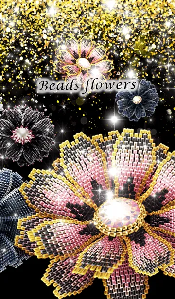 [LINE着せ替え] Beads flowersの画像1