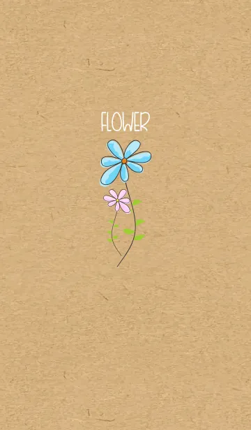 [LINE着せ替え] Pink ＆ Blue flower Theme.の画像1