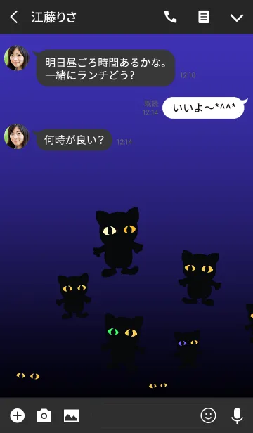 [LINE着せ替え] Black cat rallyの画像3