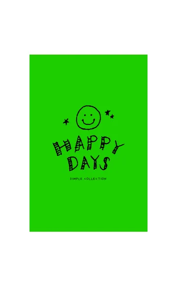 [LINE着せ替え] HAPPY DAYS GREEN- Simple collection -の画像1