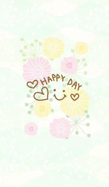 [LINE着せ替え] 北欧風お花-スマイル16-の画像1