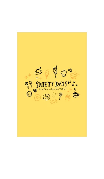 [LINE着せ替え] SWEETS DAYS YELLOW - Simple collection -の画像1