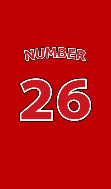 [LINE着せ替え] Number 26 red versionの画像1