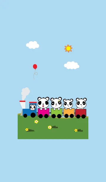[LINE着せ替え] Cute panda theme v.9 (JP)の画像1