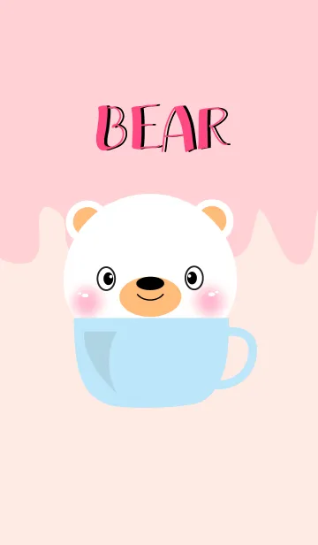 [LINE着せ替え] So Pretty White Bear Theme (jp)の画像1