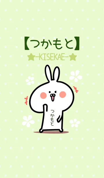 [LINE着せ替え] ☆【つかもと】のウサギ着せかえ☆Green☆の画像1