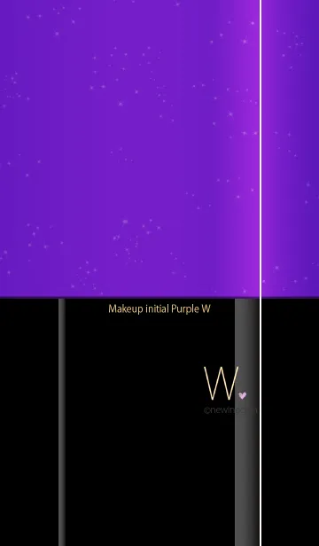 [LINE着せ替え] メークアップ イニシャル パープル Wの画像1