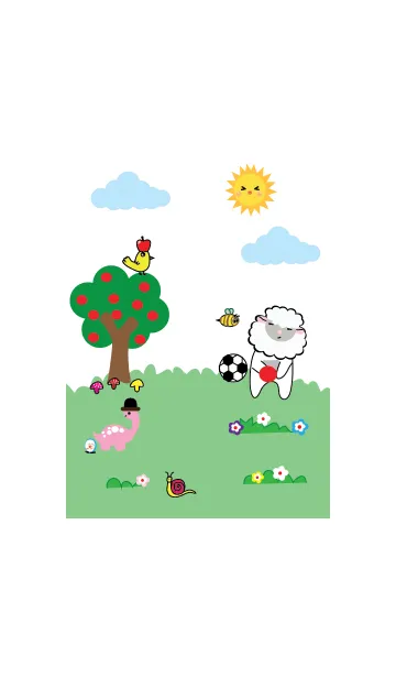 [LINE着せ替え] Cute sheep theme vr.5 (JP)の画像1