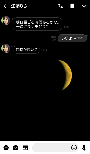 [LINE着せ替え] 闇夜の三日月の画像3