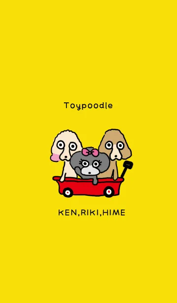 [LINE着せ替え] toypoodle けん、りき、ひめの画像1