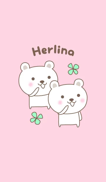 [LINE着せ替え] Cute bear theme for Herlinaの画像1