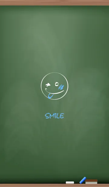 [LINE着せ替え] Black Board Smile. (Blue)の画像1