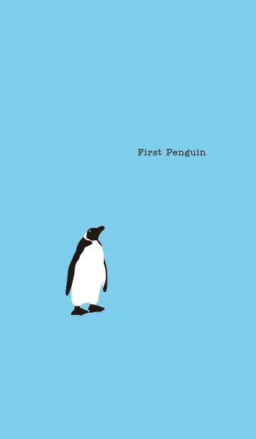 [LINE着せ替え] ファーストペンギン／青の画像1