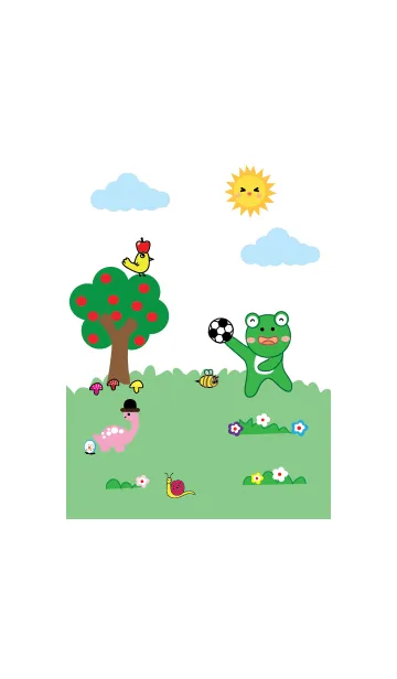 [LINE着せ替え] Cute frog theme v.5 (JP)の画像1