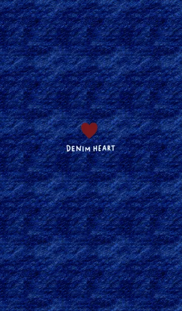[LINE着せ替え] デニム×ボルドーハートの画像1