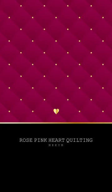 [LINE着せ替え] ROSE PINK HEART QUILTINGの画像1