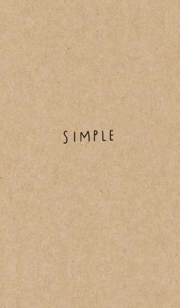 [LINE着せ替え] クラフト紙とシンプルな文字の画像1