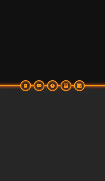 [LINE着せ替え] Glowing Icon - ORANGE -の画像1