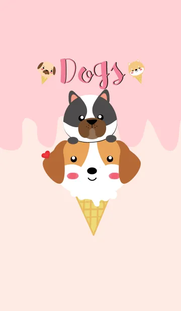 [LINE着せ替え] Ice Cream Dog Theme (jp)の画像1