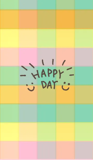 [LINE着せ替え] スマイル-カラフルチェック5-の画像1