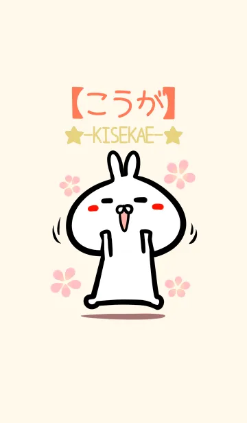 [LINE着せ替え] 【こうが】のかわいいウサギ着せかえの画像1