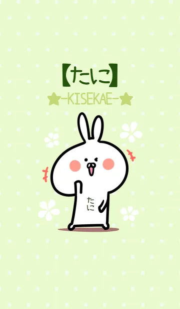 [LINE着せ替え] ☆【たに】のウサギ着せかえ☆Green☆の画像1