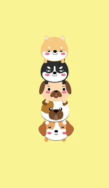 [LINE着せ替え] Cute Dog Gang Theme (jp)の画像1