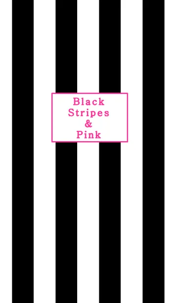 [LINE着せ替え] 黒のストライプとピンクの着せ替えの画像1