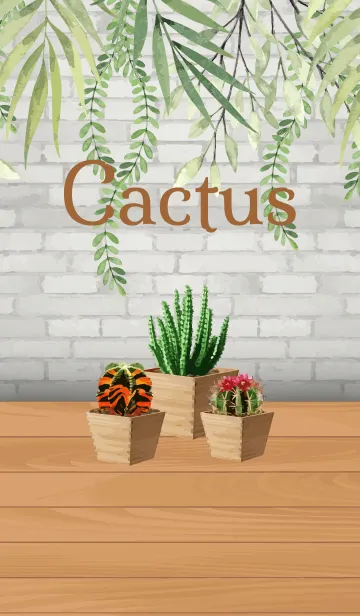 [LINE着せ替え] Cactus Greenの画像1