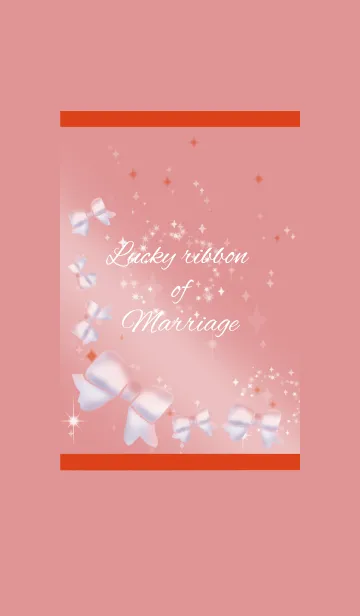 [LINE着せ替え] 赤 レッド/素敵な縁を結ぶラッキーリボンの画像1