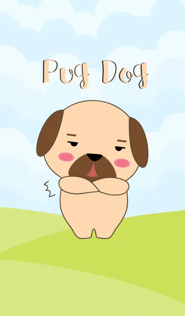 [LINE着せ替え] Lovely Pug Dog Theme (jp)の画像1