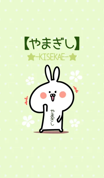 [LINE着せ替え] ☆【やまぎし】のウサギ着せかえ☆Green☆の画像1