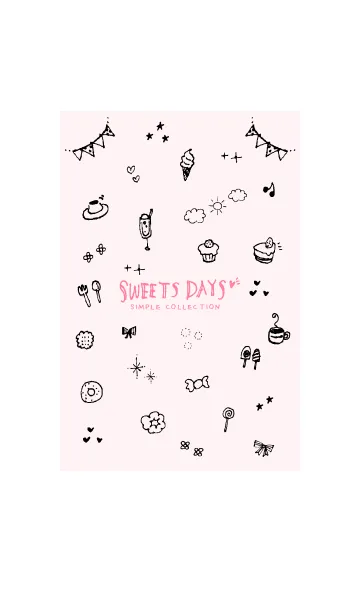 [LINE着せ替え] SWEETS DAYS PINK2- Simple collection -の画像1