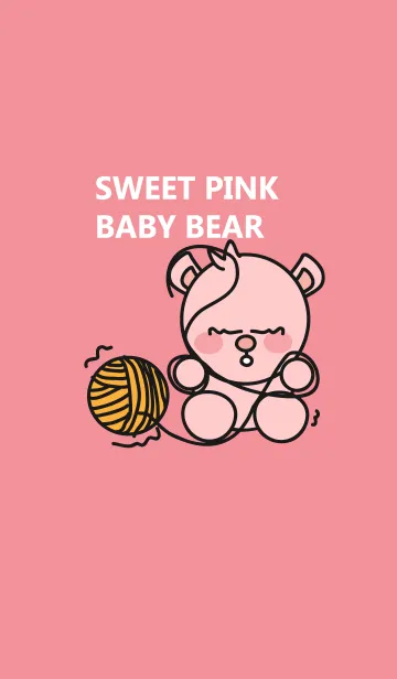 [LINE着せ替え] Sweet pink baby bearの画像1